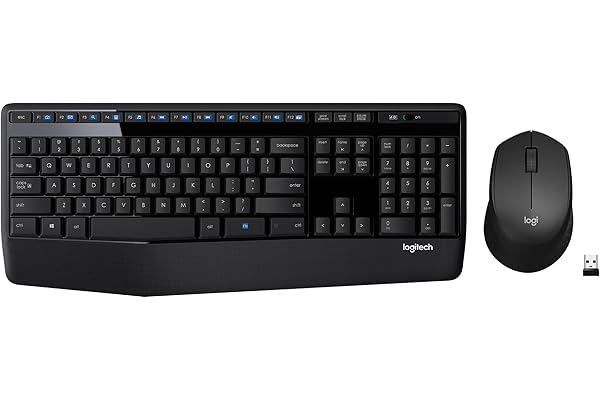 Logitech MK345 Keyboard & Mouse Combo — Full-size wireless set with palm rest