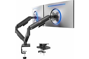 VIVO Adjustable Dual Monitor Arms — Exact listing linked · verify selected variant