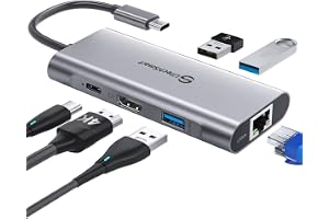 UtechSmart 6-in-1 USB-C Ethernet Hub — USB-C multimedia hub · exact listing linked