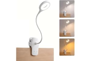LACOKI Rechargeable Clip-On Reading Lamp — Clamp or clip-on desk lamp · exact listing linked