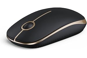 VssoPlor Slim Wireless Mouse — Black & Gold — Mouse · exact listing linked