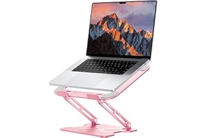 JCZT Adjustable Metal Laptop Stand — Pink — Laptop riser · exact listing linked