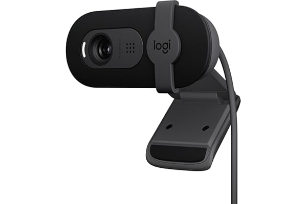 Logitech Brio 101 — Black — 1080p USB-A webcam with privacy shutter