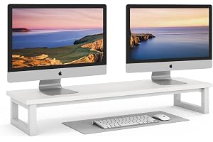 YAOHUOO 39-inch Wooden Dual Monitor Riser — Monitor riser · exact listing linked