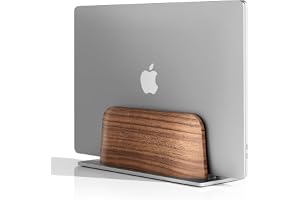 UPERGO Walnut & Aluminum Laptop Holder — Single Slot — Vertical laptop holder · exact listing linked