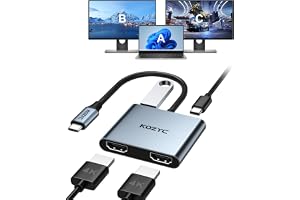 KOZYC Dual HDMI USB-C Hub — Multi-display USB-C adapter or dock · exact listing linked