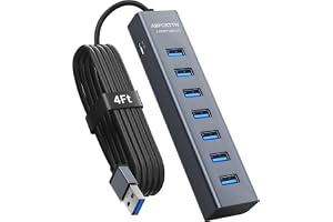 ABFCRTTW 7-Port Aluminum USB Hub — USB data hub · exact listing linked