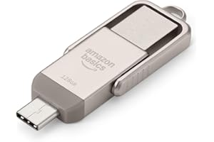 Amazon Basics 128GB Dual USB Drive — Exact listing linked · verify selected variant