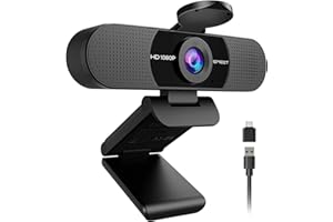 EMEET C960 1080p Webcam — Fixed-focus webcam with USB-A and A-to-C adapter