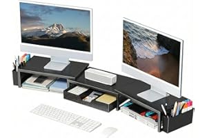 OPNICE Dual Monitor Riser — Exact listing linked · verify selected variant