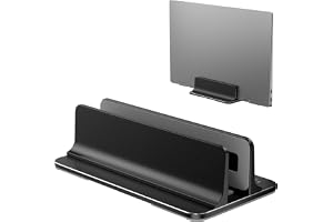 GleYo Adjustable Aluminum Laptop Holder — Vertical laptop holder · exact listing linked